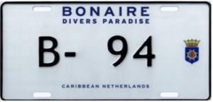 Bonaire kentekenplaat